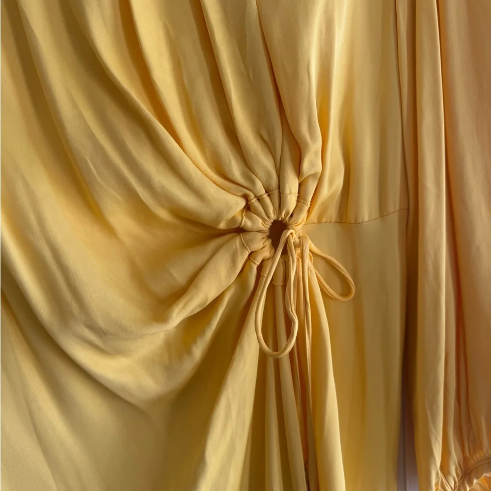 Moving Sale! Everything $30 Farm Rio Yellow Maxi Dress Sz L - Picture 6 of 7